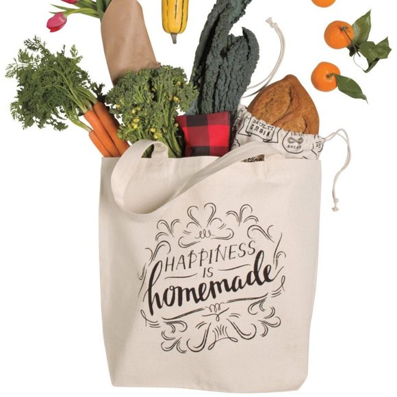 Now Designs Homemade Happiness Market Tote Bag NWT - Picture 1 of 2